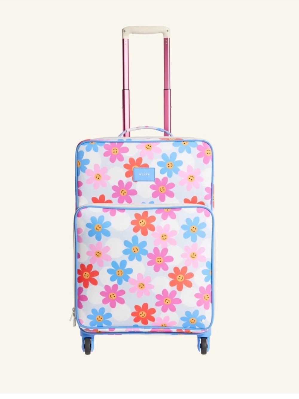 NWT STATE Polycanvas Logan Check In Suitcase in Daisies Print